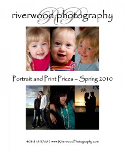 Portrait & Print Pricing Guide - Spring 2010 | Riverwood Photography | Calgary, Alberta, Canada
