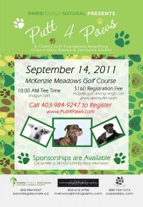 Putt for Paws Charity Golf Tournament Poster
