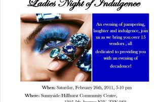 Ladies Night of Indulgence Flyer