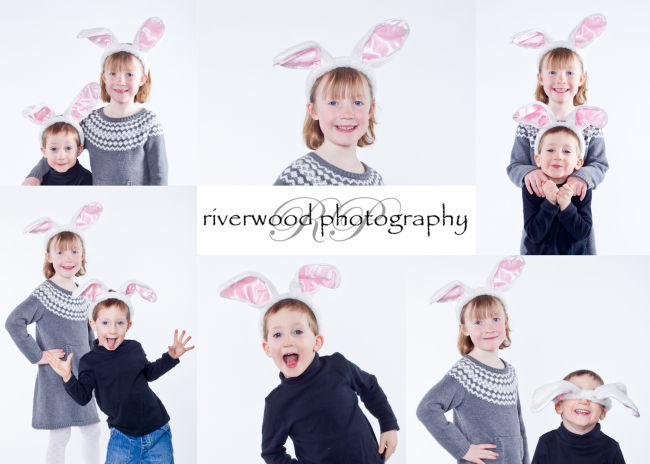 Bunny Ears Collage from Easter Mini Portrait Sessions