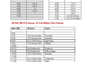 WRC Soccer Picture Day Schedule