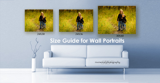 Wall Portrait Photography Sizing Guide