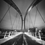 Calgary Skipping Stones Bridge at Night