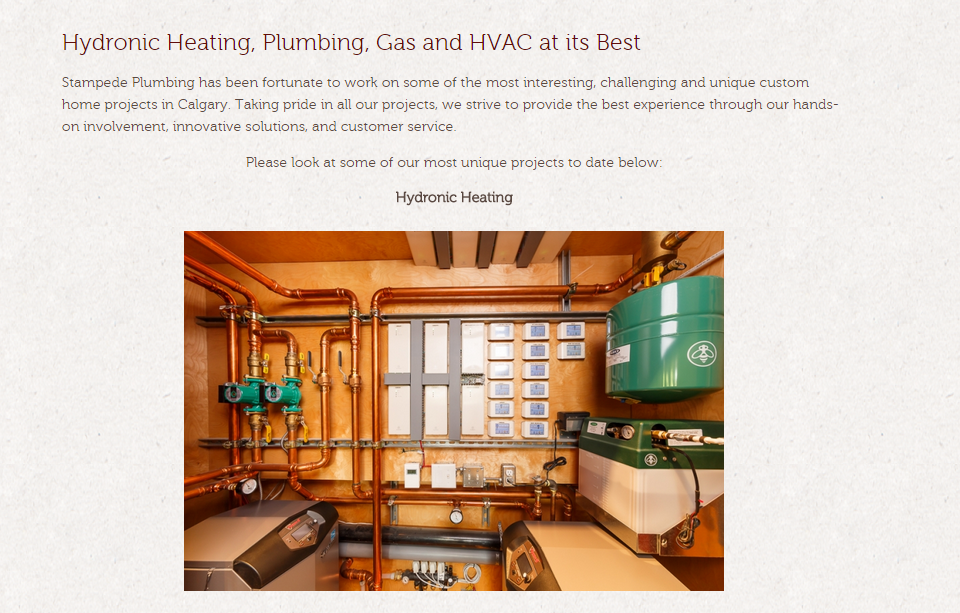 Commercial Photography for Stampede Plumbing and Heating