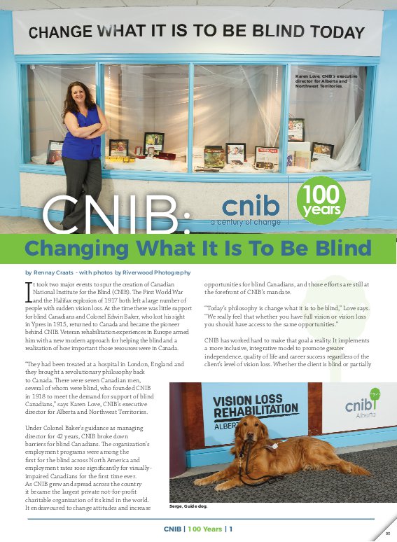 Business in Calgary Magazine - Business Profile for CNIB Calgary