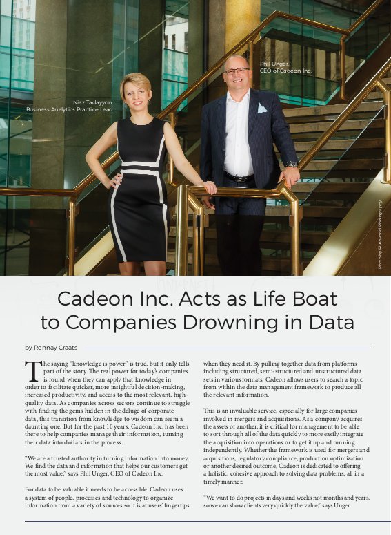 Business in Calgary Magazine - Business Profile for Cadeon Inc.