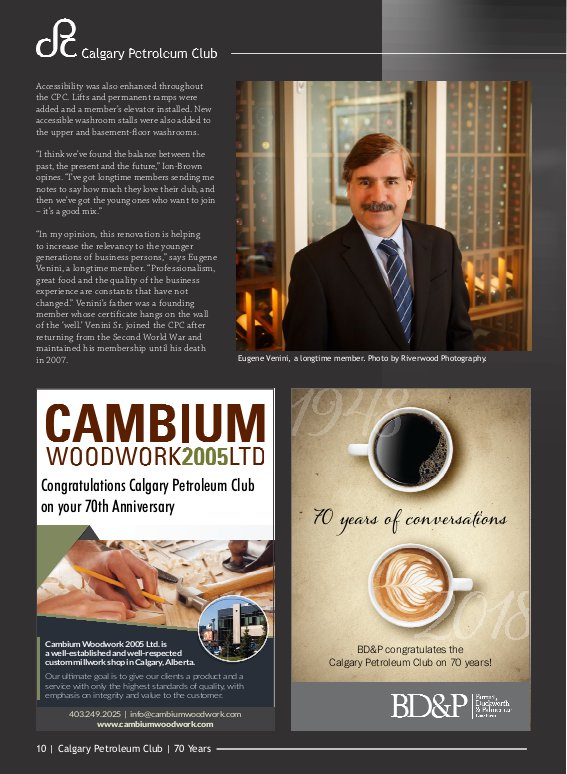 Business in Calgary Magazine - Business Profile for Calgary Petroleum Club