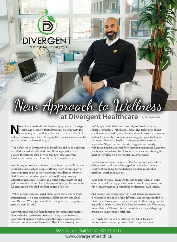 Business in Calgary Magazine - Business Profile for Divergent Healthcare