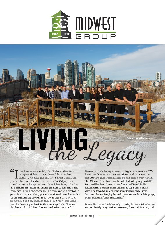 Business in Calgary Magazine - Business Profile for Midwest Group