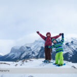 Snowshoeing at Lake Minnewanka in Banff National Park