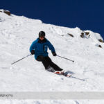 Skiing on a Bluebird Day at Lake Louise
