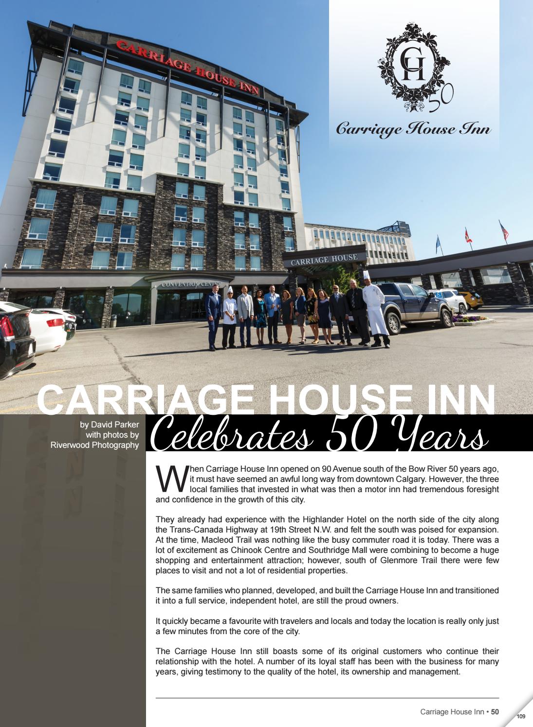 Business in Calgary Magazine - Business Profile for Carriage House Inn