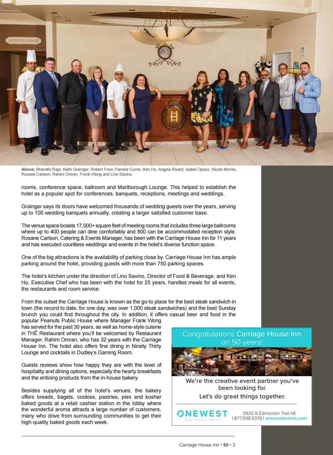Business in Calgary Magazine - Business Profile for Carriage House Inn