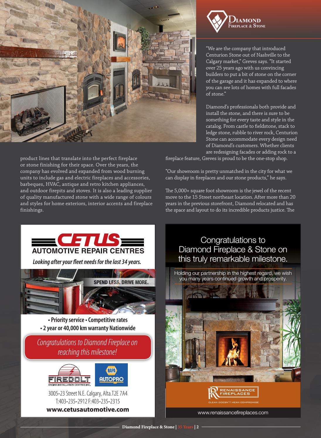 Business in Calgary Magazine - Business Profile for Diamond Fireplace