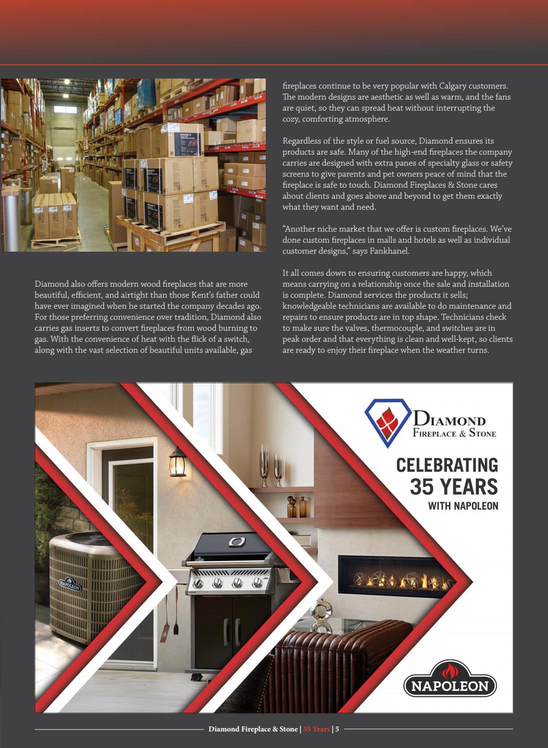 Business in Calgary Magazine - Business Profile for Diamond Fireplace