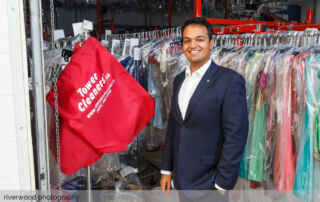 On-location Portraits for Raj Mannan at Tower Cleaners