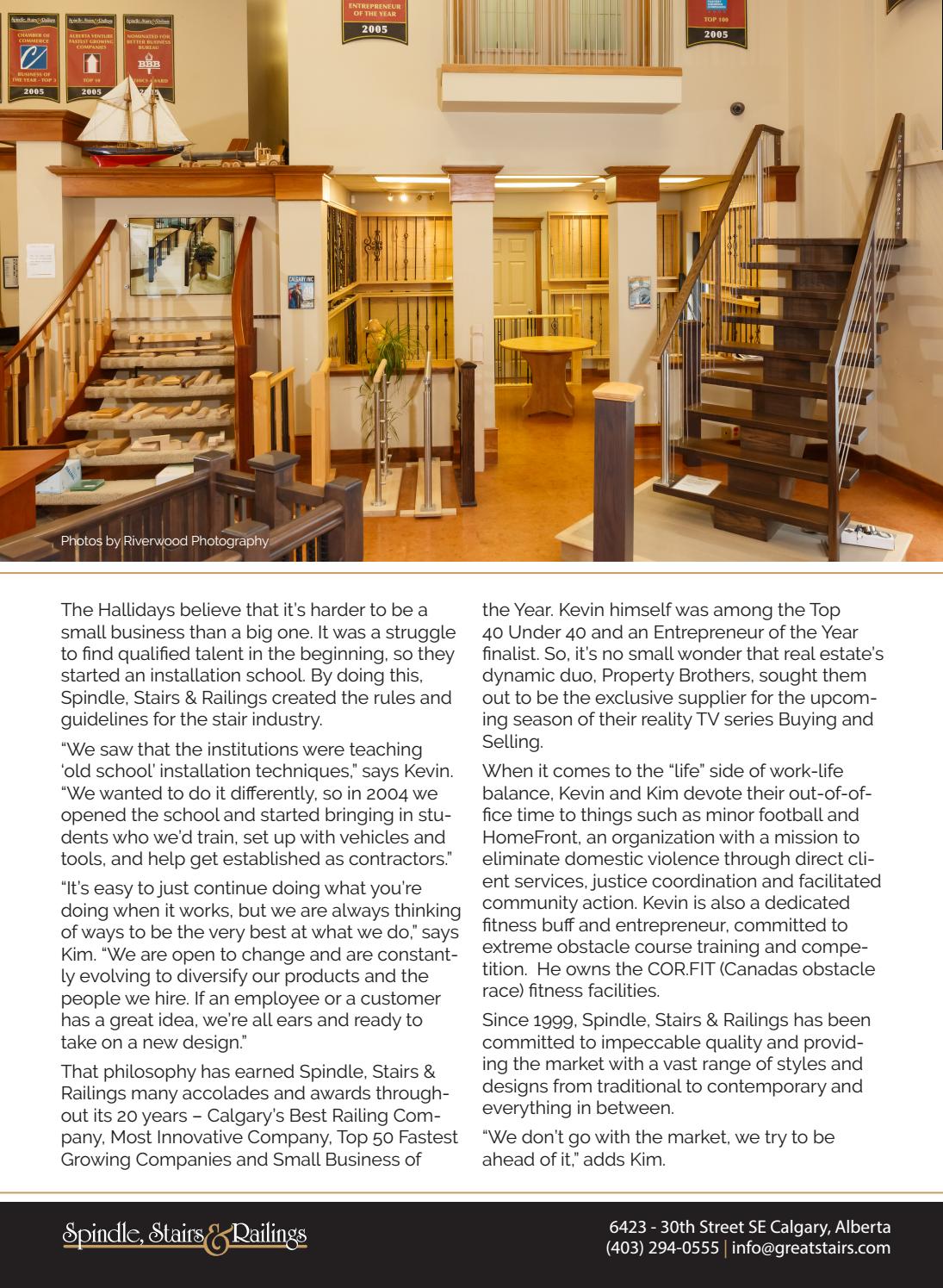 Business in Calgary Magazine - Business Profile for Spindle, Stairs, & Railings