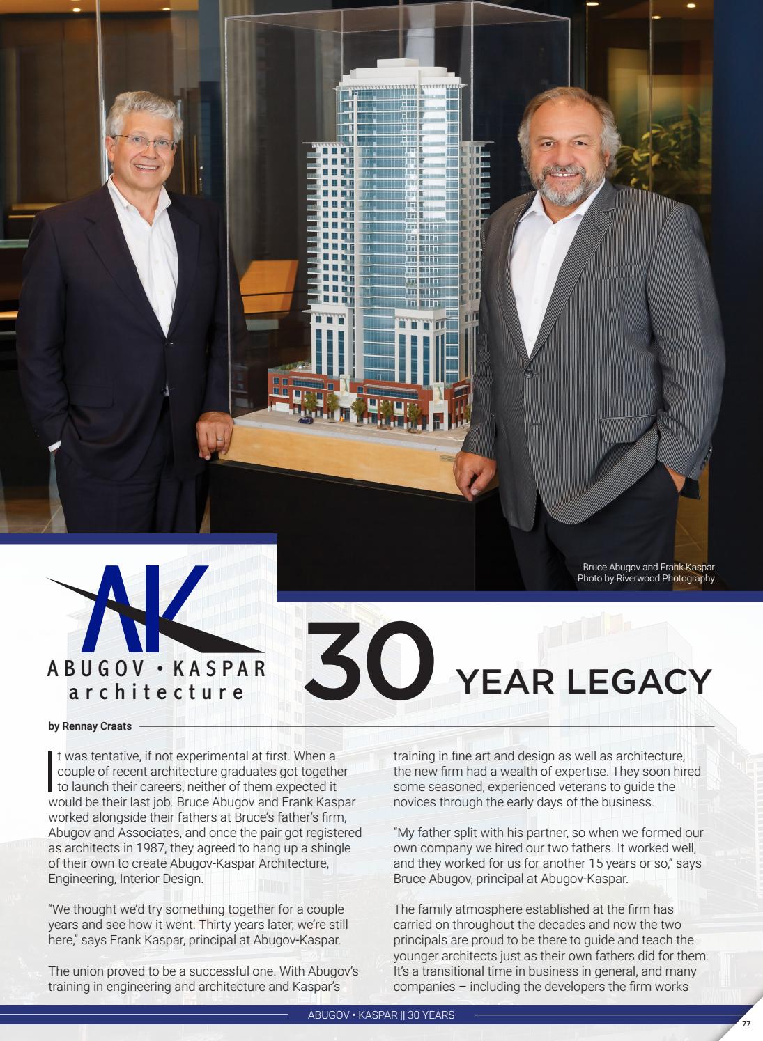 Business in Calgary Magazine - Business Profile for Abugov-Kaspar Architecture