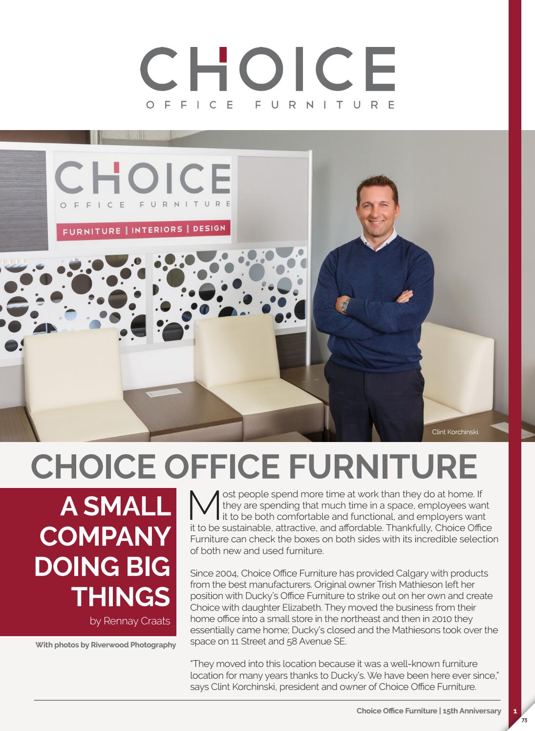 Business in Calgary Magazine - Business Profile for Choice Office Furniture