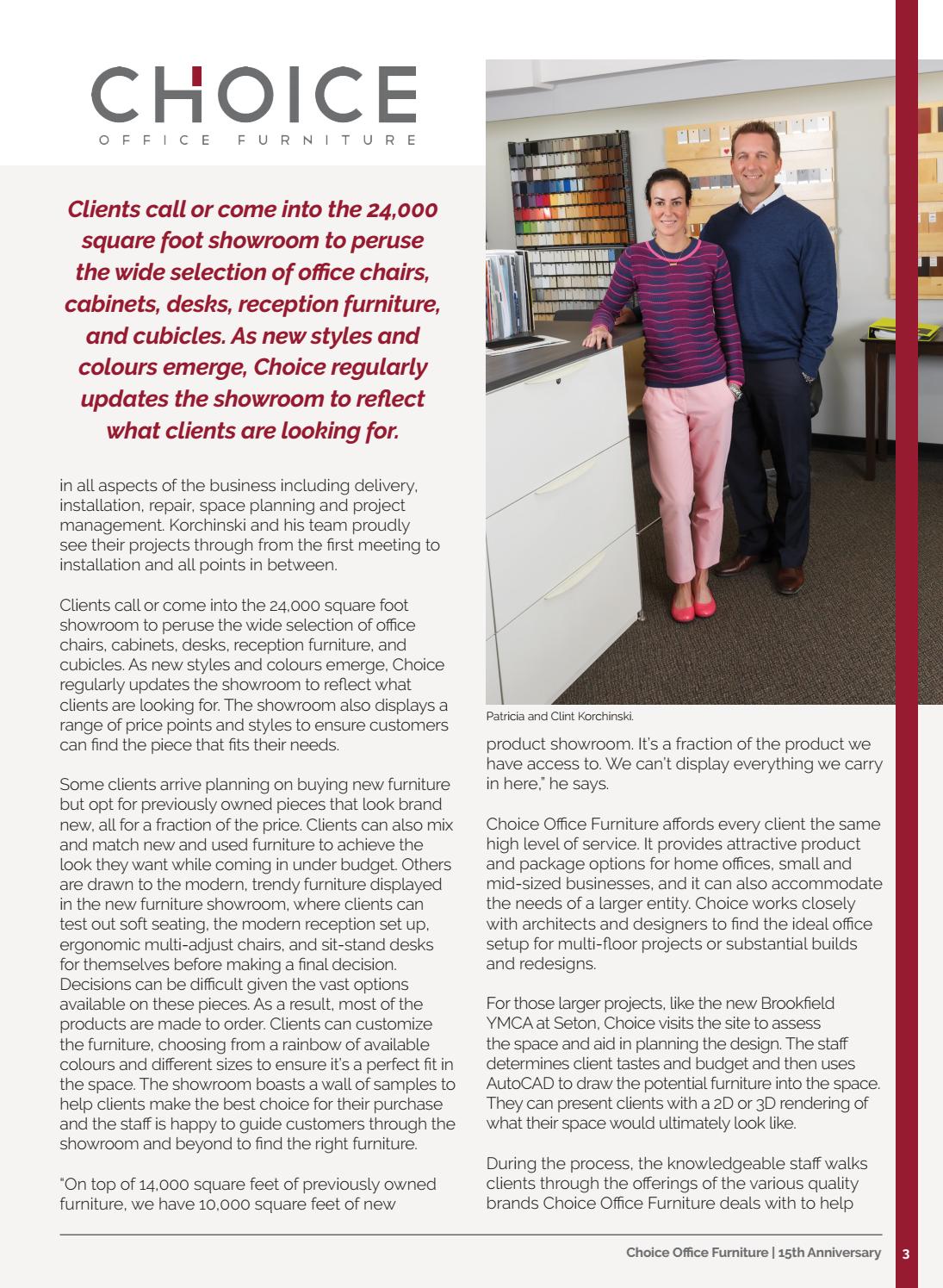 Business in Calgary Magazine - Business Profile for Choice Office Furniture