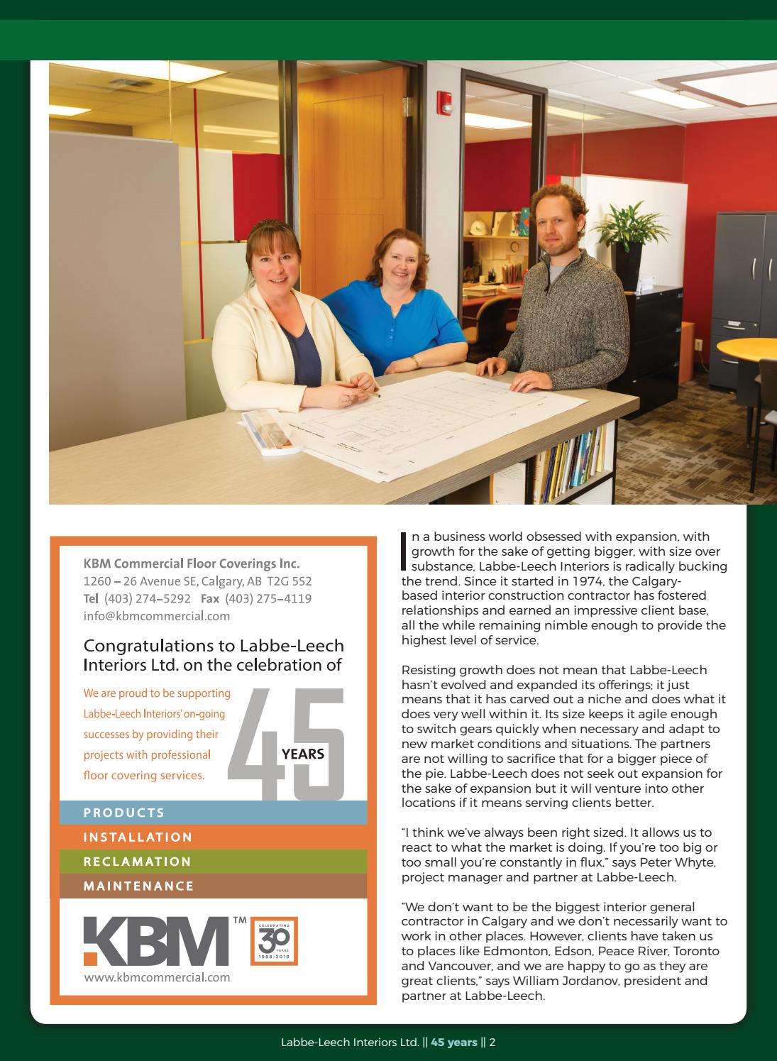Business in Calgary Magazine - Business Profile for Labbe-Leech Interiors