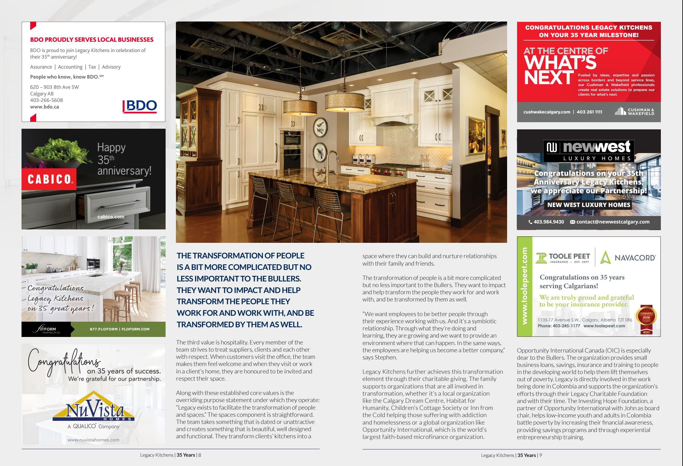 Business in Calgary Magazine - Business Profile for Legacy Kitchens